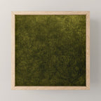 olive green velvet Mini Art Print Gallery Image 1