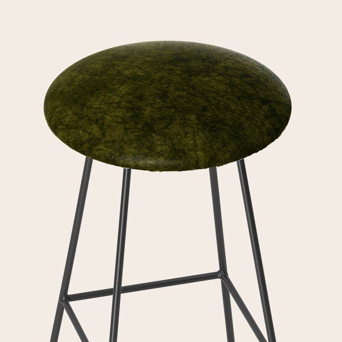 olive green velvet Stool Gallery Image 2