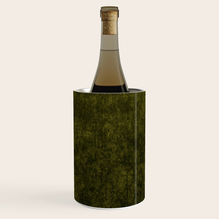 olive green velvet Wine Chiller Gallery Image 1