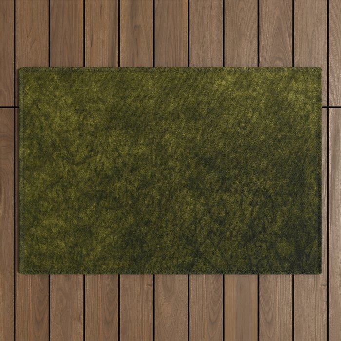 olive green velvet Outdoor Rug Gallery Image 1
