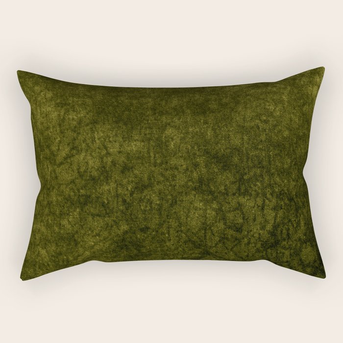 olive green velvet Rectangular Pillow Gallery Image 2