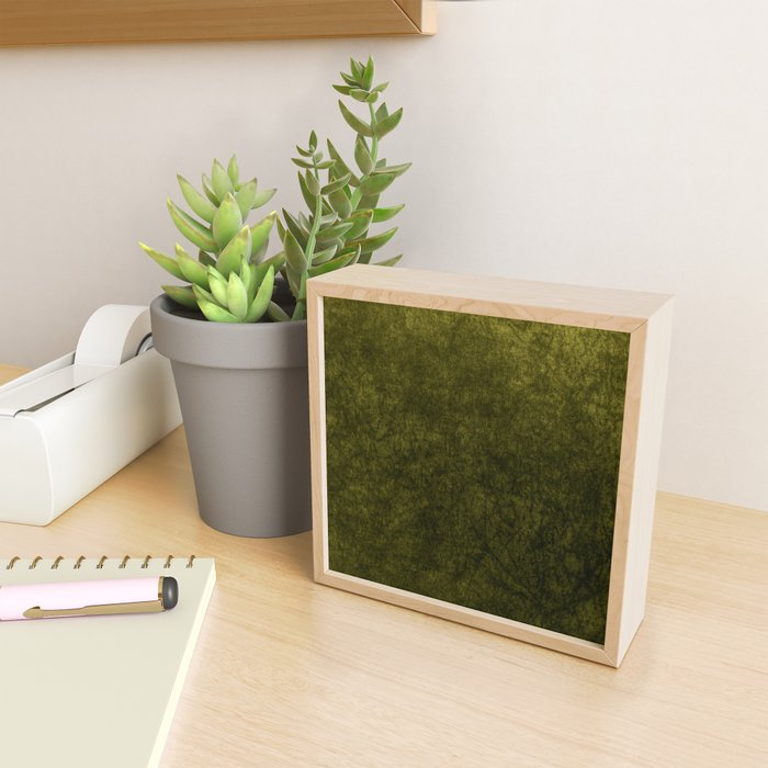 olive green velvet Mini Art Print Gallery Image 2
