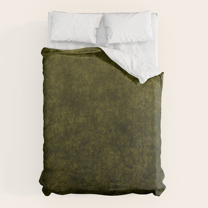 olive green velvet Duvet Cover Gallery Image 1