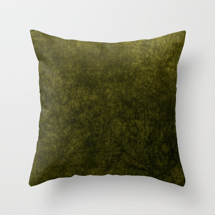 olive green velvet Throw Pillow Gallery Image 6