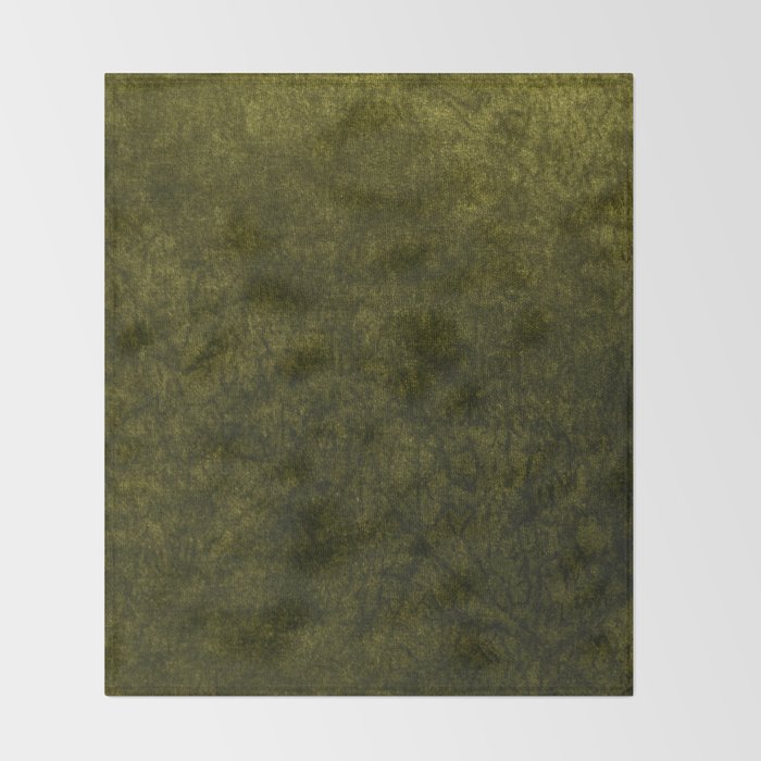 olive green velvet Throw Blanket Gallery Image 2