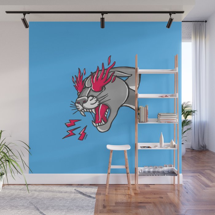 Panther Flame Wall Mural Gallery Image 1