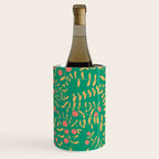 Block print berries bright green Wine Chiller Gallery Image 3