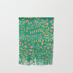 Block print berries bright green Wall Hanging Gallery Image 1