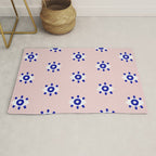 Evil Eye Dots - Navy & Blush Palette Rug Gallery Image 1