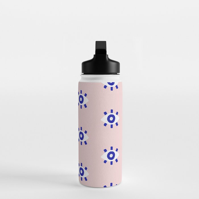 Evil Eye Dots - Navy & Blush Palette Water Bottle Gallery Image 3