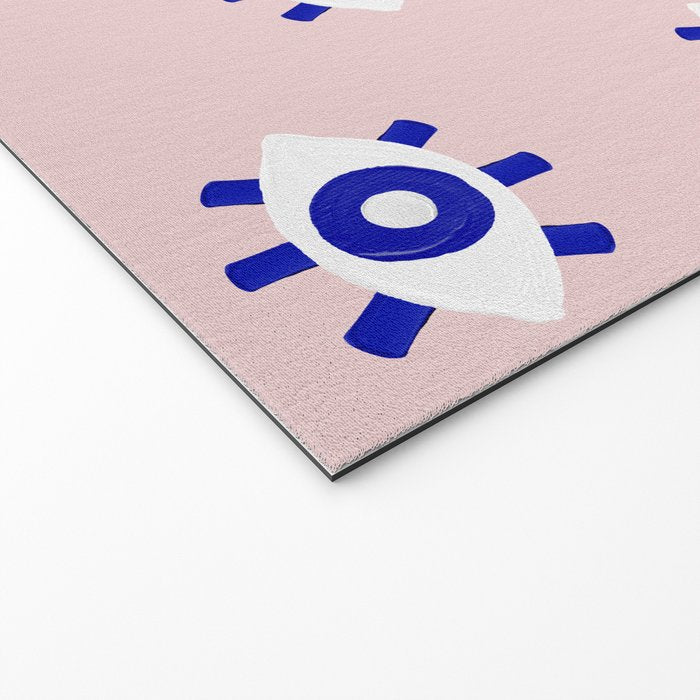 Evil Eye Dots - Navy & Blush Palette Welcome Mat Gallery Image 2