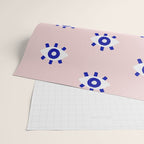 Evil Eye Dots - Navy & Blush Palette Wrapping Paper Gallery Image 2