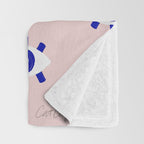 Evil Eye Dots - Navy & Blush Palette Throw Blanket Gallery Image 3