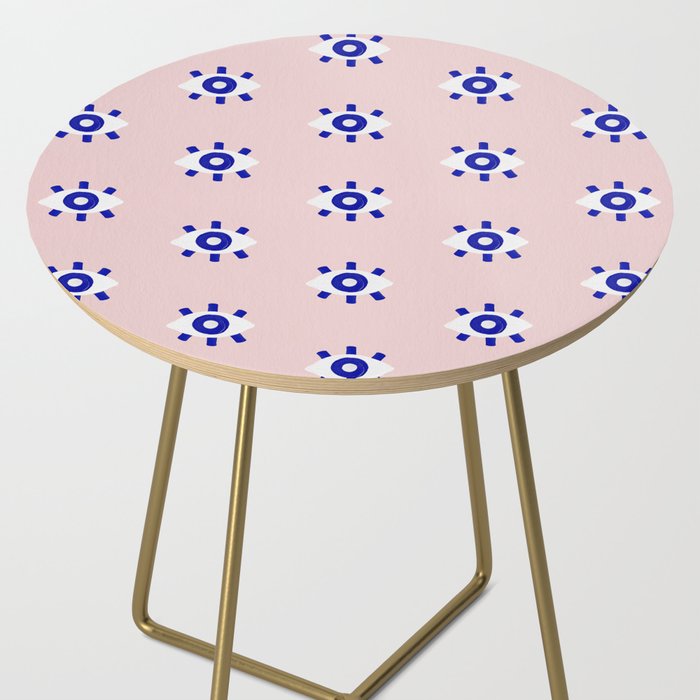 Evil Eye Dots - Navy & Blush Palette Side Table Gallery Image 2