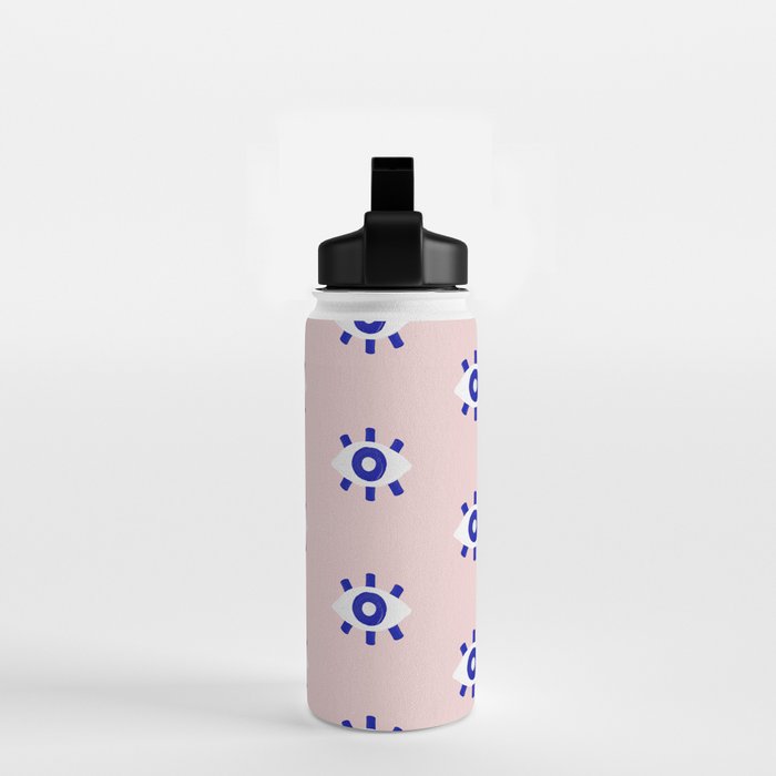 Evil Eye Dots - Navy & Blush Palette Water Bottle Gallery Image 2