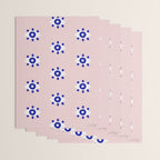 Evil Eye Dots - Navy & Blush Palette Wrapping Paper Gallery Image 3