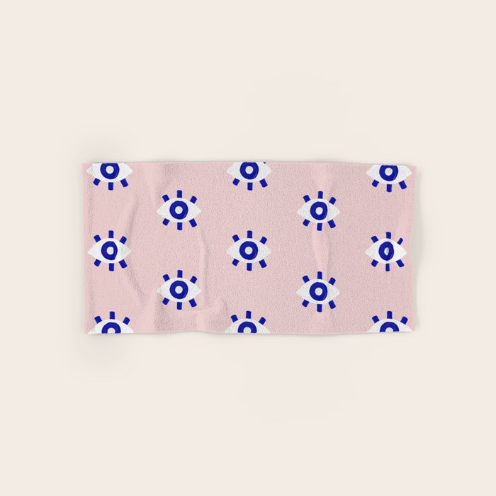 Evil Eye Dots - Navy & Blush Palette Towels Gallery Image 1