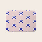 Evil Eye Dots - Navy & Blush Palette Bath Mat Gallery Image 1