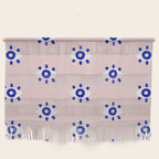 Evil Eye Dots - Navy & Blush Palette Wall Hanging Gallery Image 1