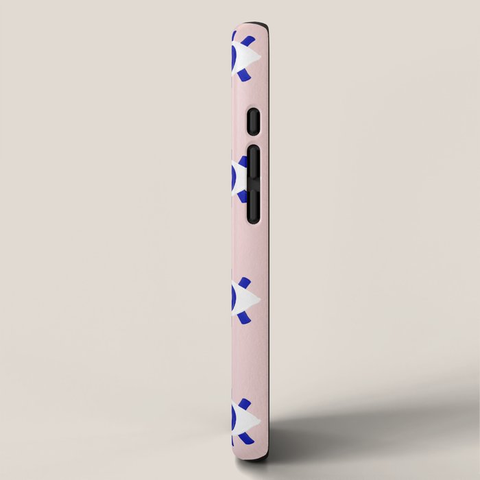 Evil Eye Dots - Navy & Blush Palette iPhone Case Gallery Image 2