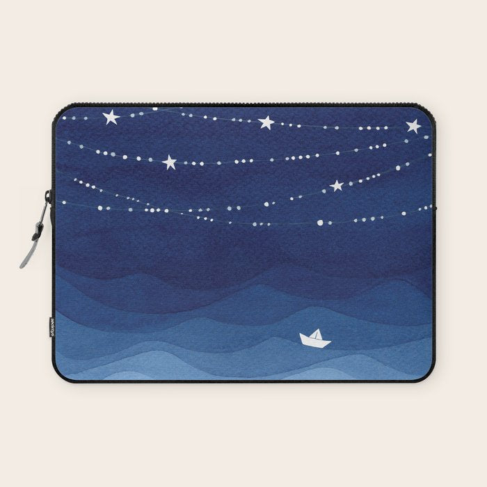 Garland of Stars IV, night sky Laptop Sleeve Gallery Image 1