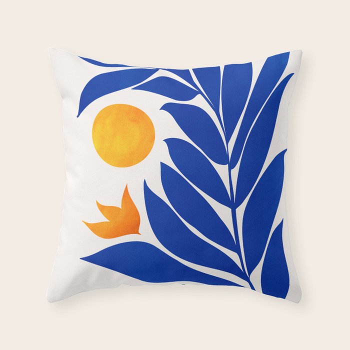 Indigo Garden Sunset Throw Pillow Gallery Image 6