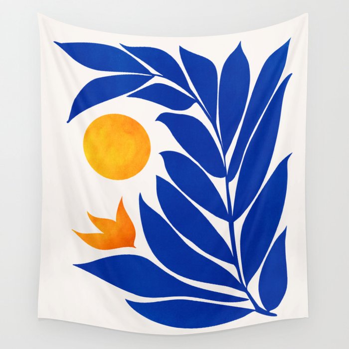 Indigo Garden Sunset Wall Tapestry Gallery Image 1