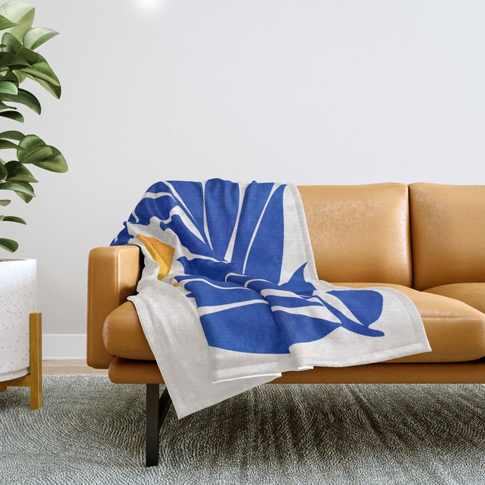 Indigo Garden Sunset Throw Blanket Gallery Image 1