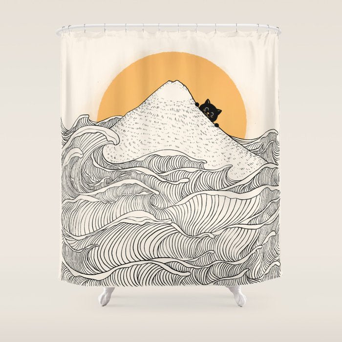 Good Morning Meow 1 Shower Curtain Gallery Image 1