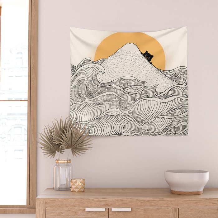 Good Morning Meow 1 Wall Tapestry Gallery Image 2