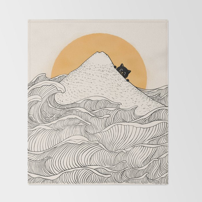 Good Morning Meow 1 Throw Blanket Gallery Image 2