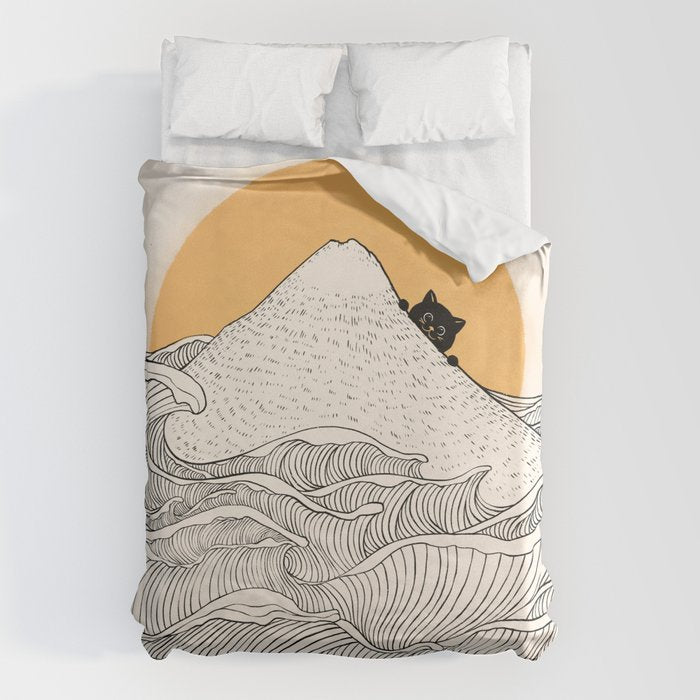 Good Morning Meow 1 Duvet Cover Gallery Image 1