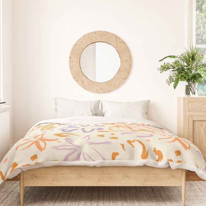 Colorful abstract flower art pattern Duvet Cover Gallery Image 3