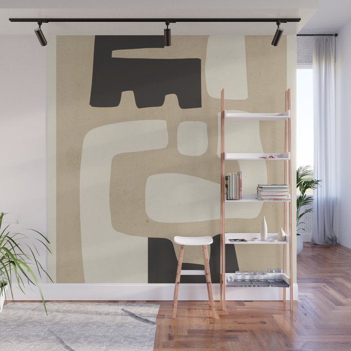 Modern Abstract Minimal Shapes 15 Wall Mural Gallery Image 1