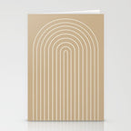Minimal Arch LVI Neutral Tan Modern Geometric Lines Stationery Card Gallery Image 2