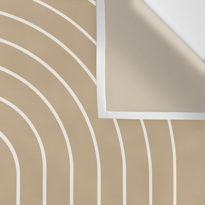 Minimal Arch LVI Neutral Tan Modern Geometric Lines Wall Tapestry Gallery Image 3