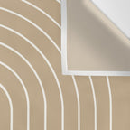 Minimal Arch LVI Neutral Tan Modern Geometric Lines Wall Tapestry Gallery Image 3