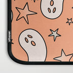 Pastel Ghost Print in Peach Laptop Sleeve Gallery Image 3