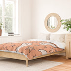 Pastel Ghost Print in Peach Duvet Cover Gallery Image 2