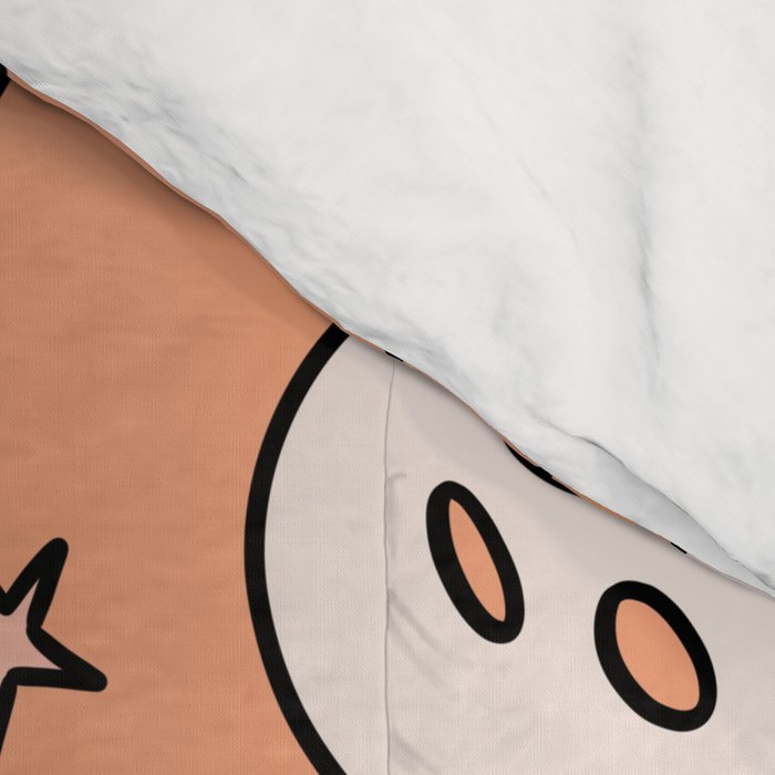 Pastel Ghost Print in Peach Comforter Gallery Image 4