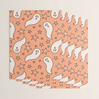 Pastel Ghost Print in Peach Wrapping Paper Gallery Image 3