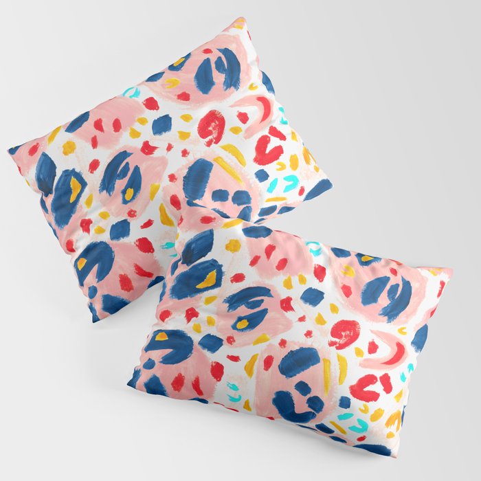 Painted Abstract Leopard Print Pillow Sham Gallery Image 1
