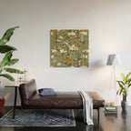 Baby animals in the leafy forest G Wood Wall Art Gallery Image 2
