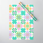 Checkerboard Quilt - Pastel Colors Wrapping Paper Gallery Image 1