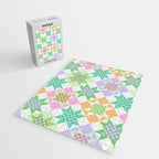 Checkerboard Quilt - Pastel Colors Jigsaw Puzzle Gallery Image 2