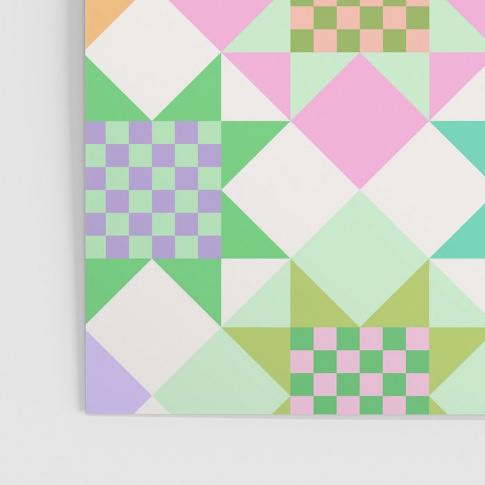 Checkerboard Quilt - Pastel Colors Poster Gallery Image 3