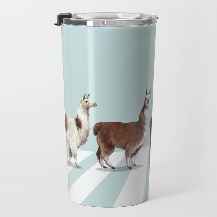 Llama The Abbey Road #1 Travel Mug Gallery Image 3