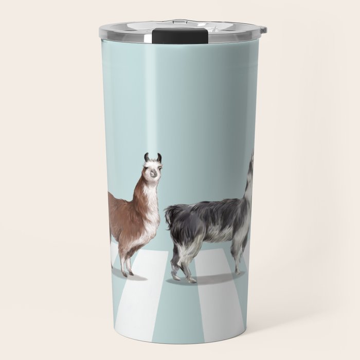 Llama The Abbey Road #1 Travel Mug Gallery Image 1