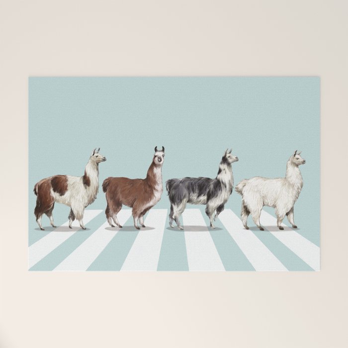 Llama The Abbey Road #1 Welcome Mat Gallery Image 1