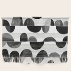 Mid Century Abstract cut-out Pebbles 3. Black and white Wall Hanging Gallery Image 1